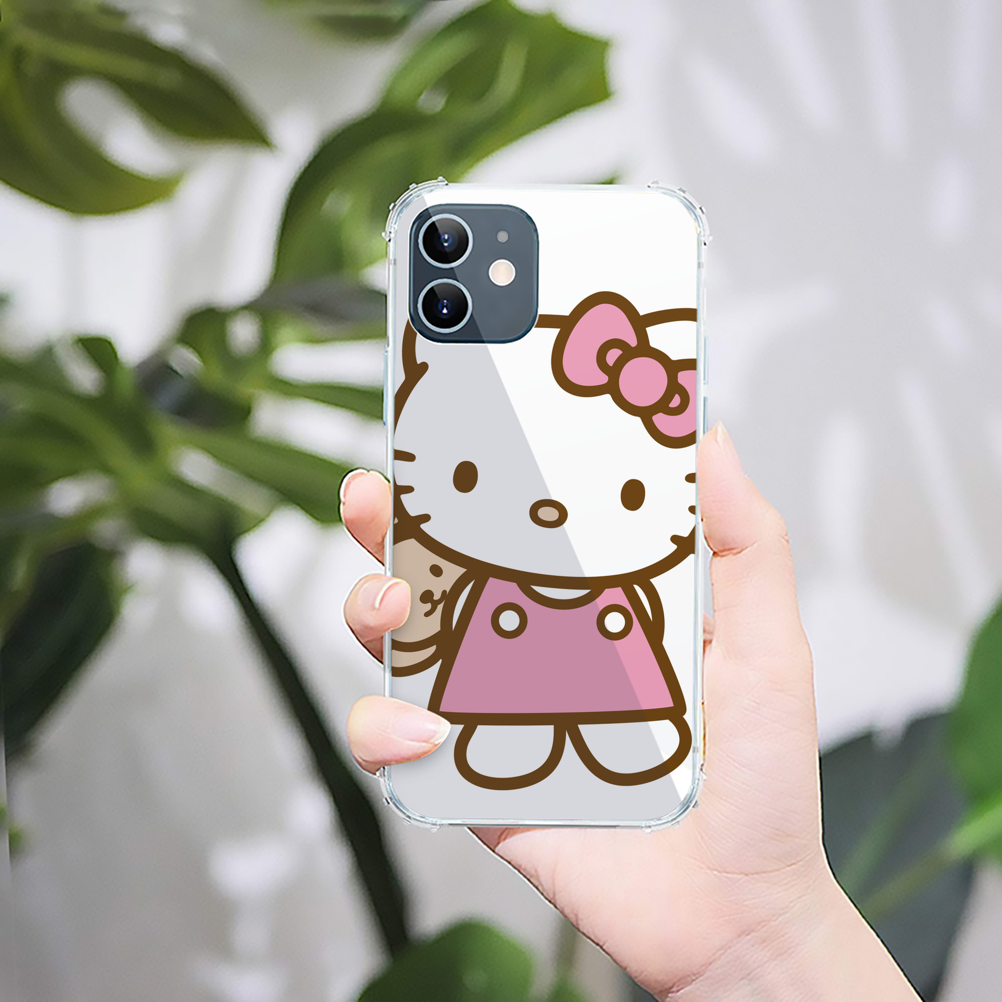 （画像用） Hello Kitty ハローキティ 【iPhone 12シリーズ対応】透明スマホケース（クリアソフトケース）